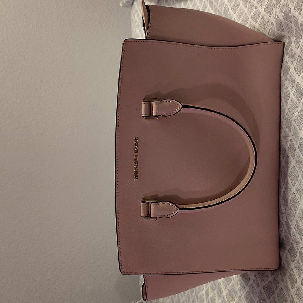 New Michael Kors Large Pink Leather Satchel